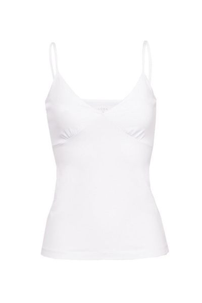 Хлопковая майка на тонких бретелях L007 Maribel