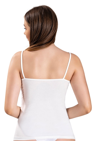 Хлопковая майка с кружевом 508 white