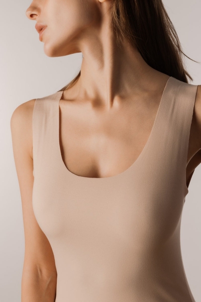 Хлопковая майка с широкими бретелями L015l Renata