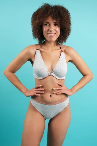 Бюстгальтер із застібкою спереду SLZ24501017 gray melange4