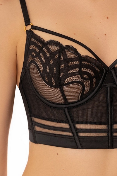 Бюстьє з м'якими чашками 1465/29 Shel black6