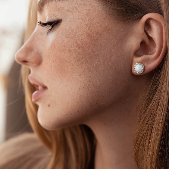 Сережки з фіанітом Oniks