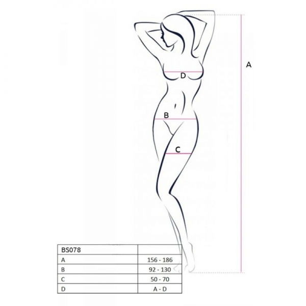 Еротичне бодістокінг Passion BS078 black