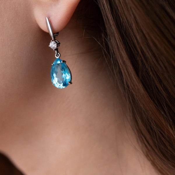 Cережки з топазами Oniks