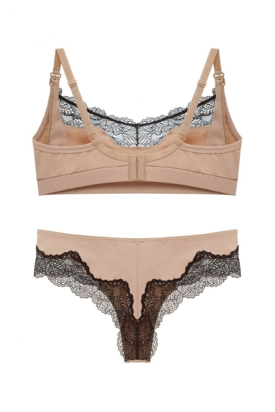 Комплект белья с кружевом 2202-052/2202-24 beige