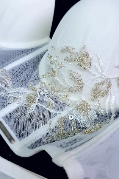 Комплект push-up с бисером Christine BRS007/BRS008 white