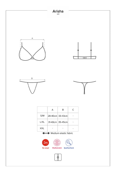 Эротический комплект с кружевной тесьмой Arisha