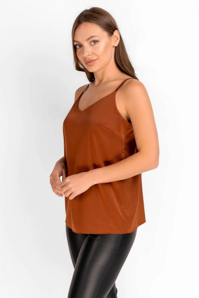 Майка на тонких бретелях 6254-6 cinnamon