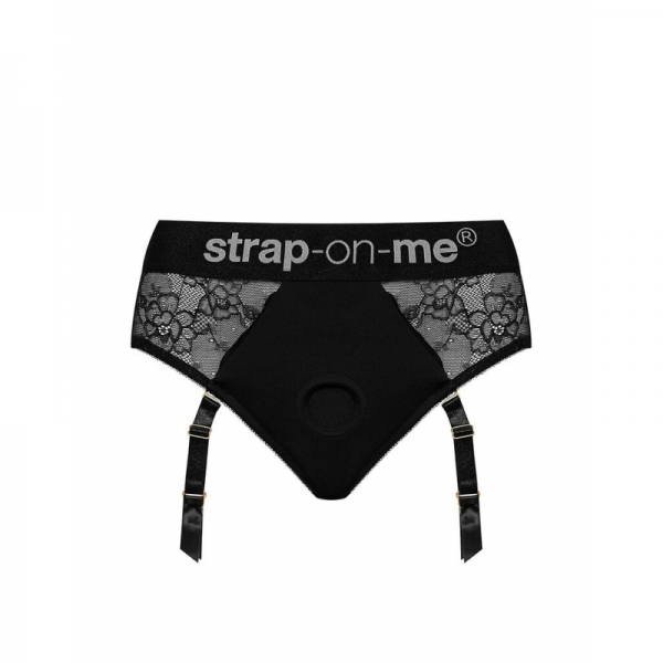 Мереживні труси для страпона з підв'язками для панчіх Strap-On-Me DIVA HARNESS - L Мереживні труси для страпона з підв'язками для панчіх Strap-On-Me DIVA HARNESS - L