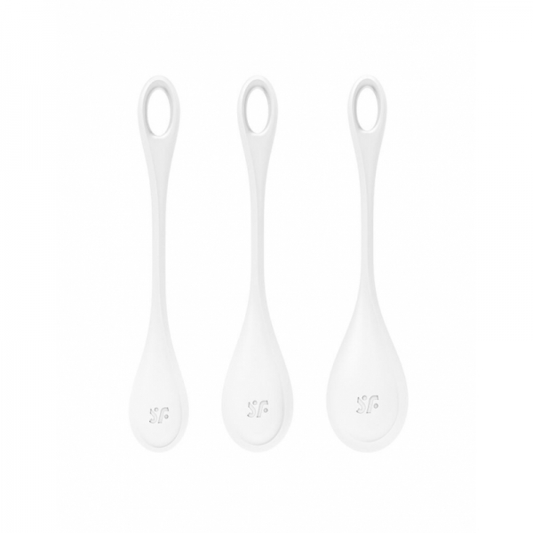 Набір йоні намистин Satisfyer Yoni Power 1 White, діаметр 2-2,5-3см, вага 22-46-74гр