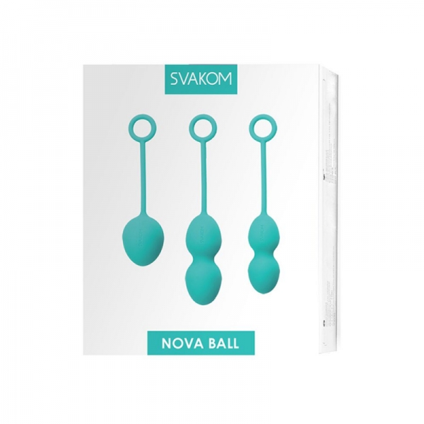 Набір вагінальних кульок зі зміщеним центром ваги Svakom Nova Green Набір вагінальних кульок зі зміщеним центром ваги Svakom Nova Green