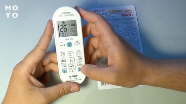 налаштування універсального пульта для кондиціонера