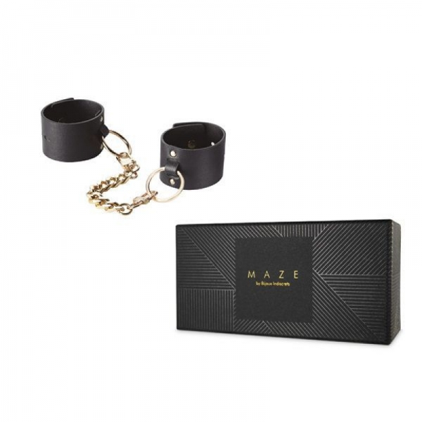 Наручники Bijoux Indiscrets MAZE - Wide Cuffs Black Наручники Bijoux Indiscrets MAZE - Wide Cuffs Black