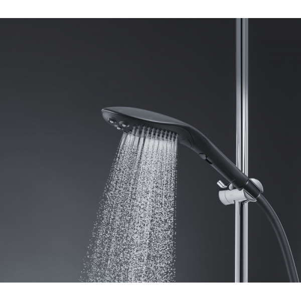 Насадка-стимулятор для душу 2-в-1 Womanizer Wave, чорна, масажер для інтимних зон Насадка-стимулятор для душу 2-в-1 Womanizer Wave, чорна, масажер для інтимних зон