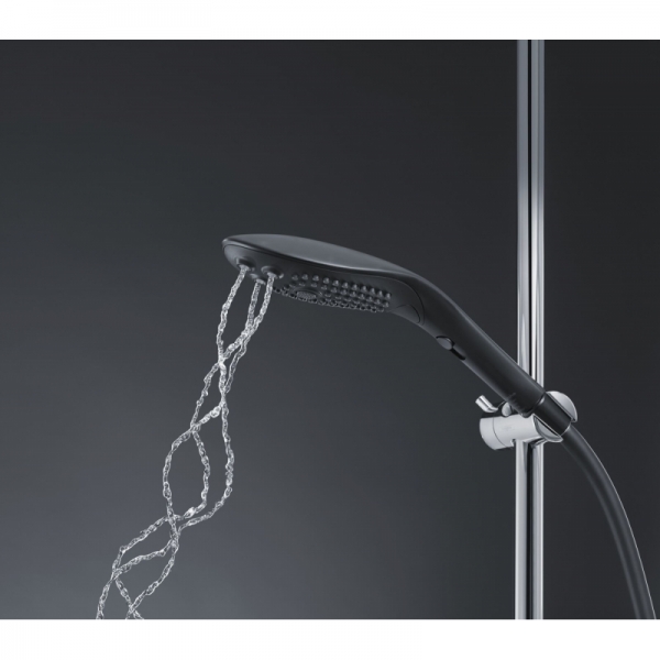 Насадка-стимулятор для душу 2-в-1 Womanizer Wave, чорна, масажер для інтимних зон Насадка-стимулятор для душу 2-в-1 Womanizer Wave, чорна, масажер для інтимних зон