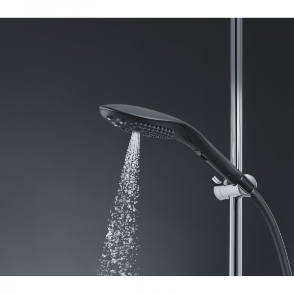 Насадка-стимулятор для душу 2-в-1 Womanizer Wave, чорна, масажер для інтимних зон Насадка-стимулятор для душу 2-в-1 Womanizer Wave, чорна, масажер для інтимних зон