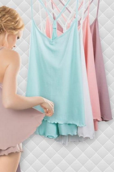 Однотонная майка свободного кроя из модала 02-008