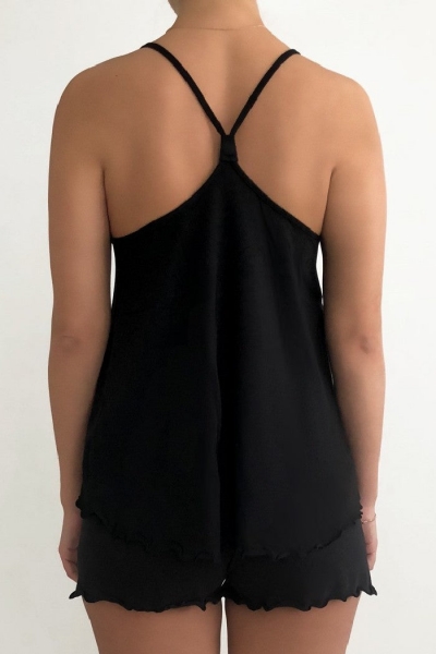 Однотонная майка свободного кроя из модала 02-008