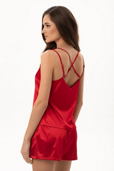 Пижамная майка из атласа 6602/84 Karren red