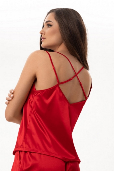 Пижамная майка из атласа 6602/84 Karren red