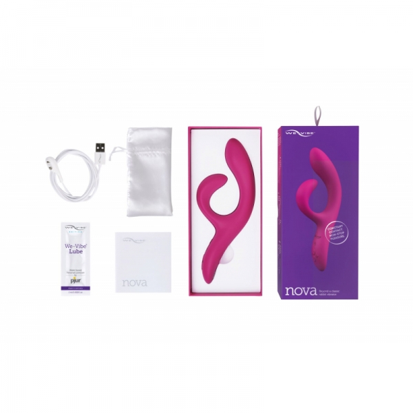 Смарт вібратор-кролик We-Vibe Nova Fuchsia, ергономічний, регульований кут нахилу ствола Смарт вібратор-кролик We-Vibe Nova Fuchsia, ергономічний, регульований кут нахилу ствола