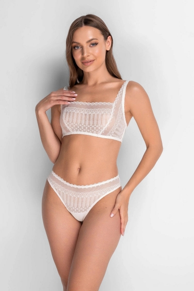 Трусики бразиліана з мереживом 8177-20 champagne