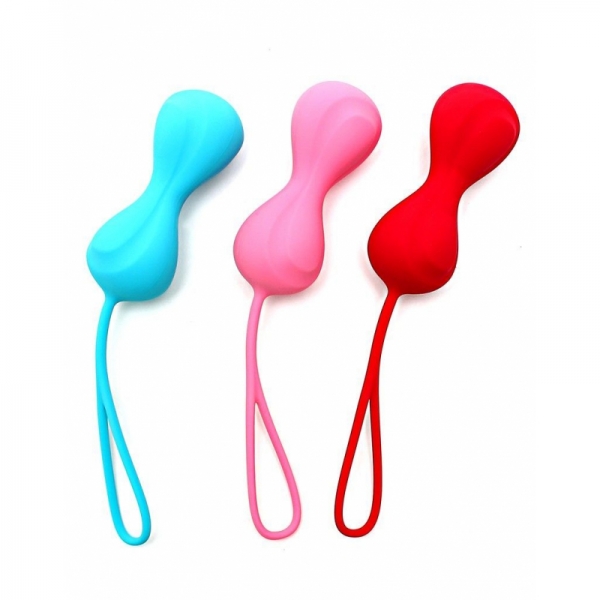 Вагінальні кульки Satisfyer Power Balls (3 пари), діаметр 3,4 см, вага 60-76-92гр, з кулькою всередині Вагінальні кульки Satisfyer Power Balls (3 пари), діаметр 3,4 см, вага 60-76-92гр, з кулькою всередині