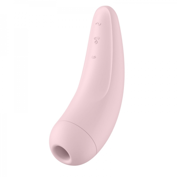 Вакуумний кліторальний стимулятор Satisfyer Curvy 2+, рожевий з керуванням через інтернет Вакуумний кліторальний стимулятор Satisfyer Curvy 2+, рожевий з керуванням через інтернет