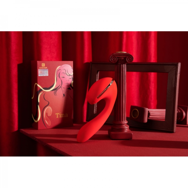 Вакуумний вібратор Kistoy Tina з підігрівом, вагінально-кліторальний, діаметр 3.5 см Вакуумний вібратор Kistoy Tina з підігрівом, вагінально-кліторальний, діаметр 3.5 см