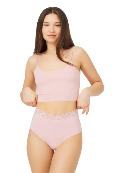 Высокие трусики слип CH4039 pale pink