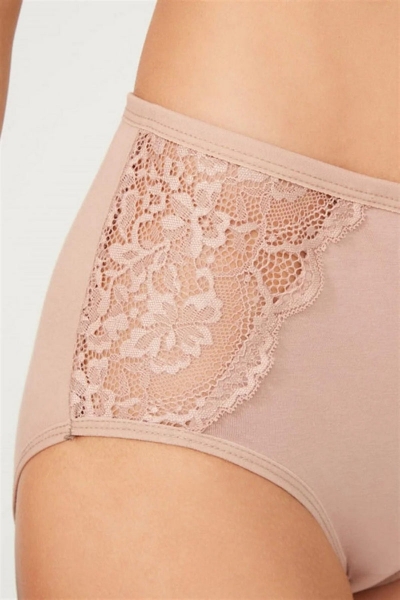 Високі трусики сліпи з мереживом CH0740 brown