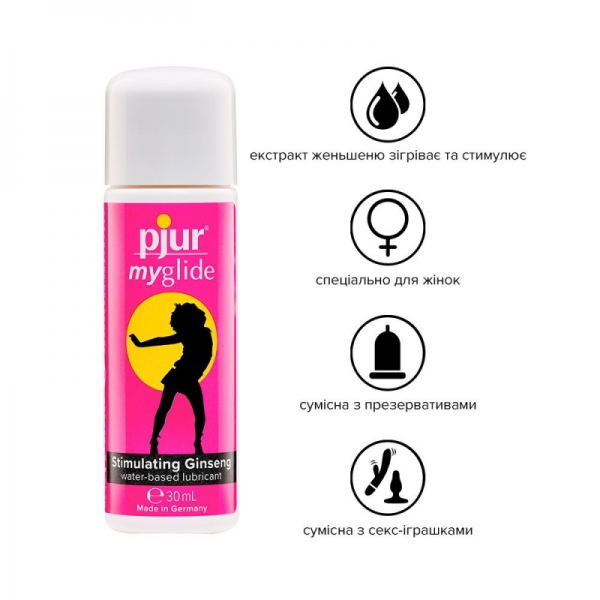 Збуджуючий лубрикант на водній основі Pjur My Glide 30 мл Збуджуючий лубрикант на водній основі Pjur My Glide 30 мл