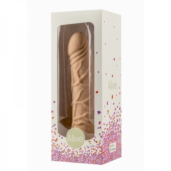 Фалоімітатор з присоскою Alive Fred, конусоподібний, діаметр від 4,2см до 4,7см, ПВХ, рельєфний Фалоімітатор з присоскою Alive Fred, конусоподібний, діаметр від 4,2см до 4,7см, ПВХ, рельєфний