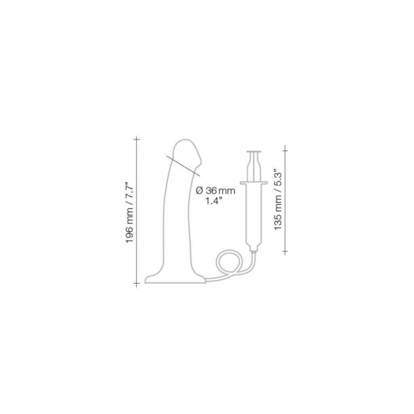 Кінчаючий фалоімітатор Strap-On-Me Dildo Cum Flesh, діаметр 3,6см, силікон, насадка для страпона Кінчаючий фалоімітатор Strap-On-Me Dildo Cum Flesh, діаметр 3,6см, силікон, насадка для страпона