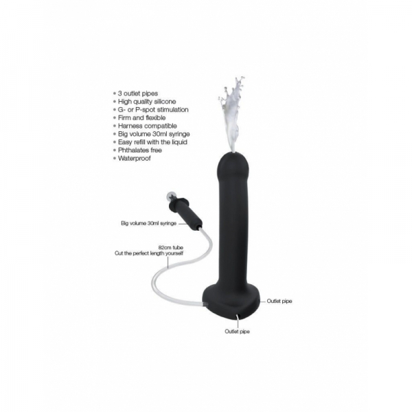 Кінчаючий фалоімітатор Strap-On-Me Dildo Cum Flesh, діаметр 3,6см, силікон, насадка для страпона Кінчаючий фалоімітатор Strap-On-Me Dildo Cum Flesh, діаметр 3,6см, силікон, насадка для страпона