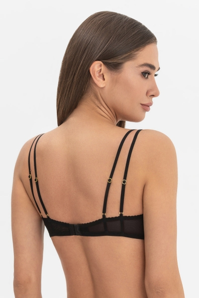 Мягкий бюстгальтер из микросетки Jakline L22010 black/beige