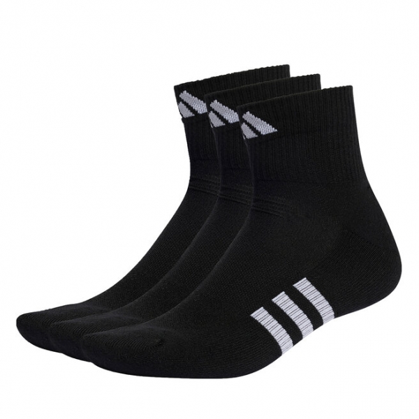 adidas Набір 3 пар низьких шкарпеток unisex adidas Performance Cushioned Mid-Cut Socks 3 Pairs IC9519 Black/Black/Black