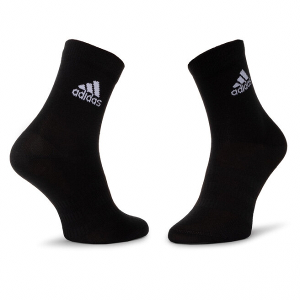 adidas Набір з 3 пар низьких шкарпеток unisex adidas Light Crew 3pp DZ9394 Black/Black/Black