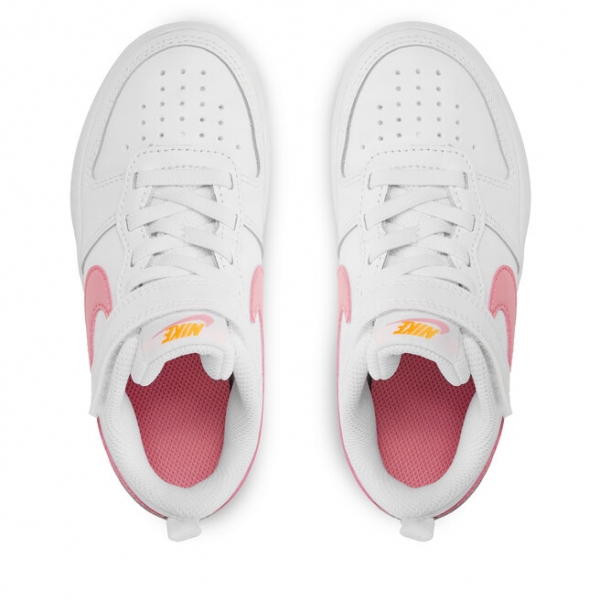 Nike Снікерcи Nike Court Borough Low 2 (Psv) BQ5451 124 White/Coral Chalk/Laser Orange
