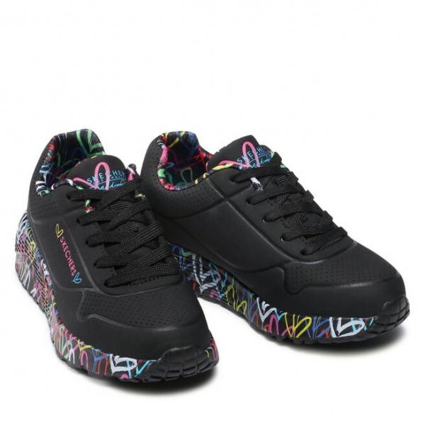 Skechers Снікерcи Skechers Uno Lite Lovely Luv 314976L/BKMT Black/Multi