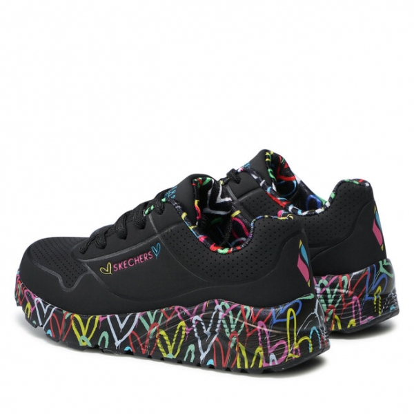 Skechers Снікерcи Skechers Uno Lite Lovely Luv 314976L/BKMT Black/Multi