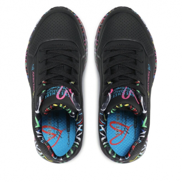 Skechers Снікерcи Skechers Uno Lite Lovely Luv 314976L/BKMT Black/Multi