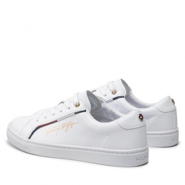 Tommy Hilfiger Снікерcи Tommy Hilfiger Signature Sneaker FW0FW06322 White YBR