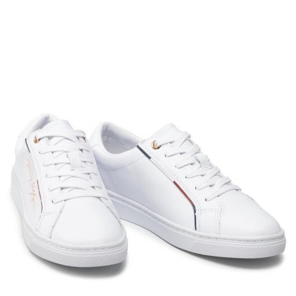 Tommy Hilfiger Снікерcи Tommy Hilfiger Signature Sneaker FW0FW06322 White YBR
