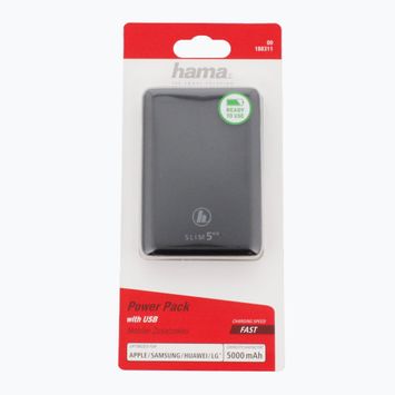 Павербанк Hama Slim 5HD Power Pack 5000 mAh чорний 1883110000