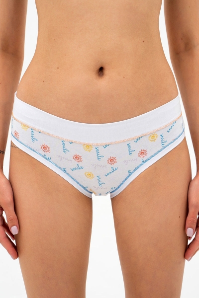 Трусики слип с принтом 6115sd white