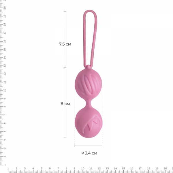 Вагінальні кульки Adrien Lastic Geisha Lastic Balls Mini Pink (S), діаметр 3,4 см, вага 85гр