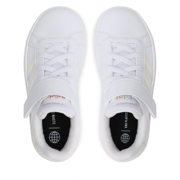 adidas Взуття adidas Grand Court Lifestyle Court Elastic Lace and Top Strap Shoes GY2327 Білий