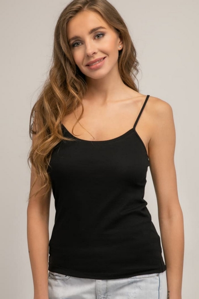 Хлопковая майка на тонких бретелях 2733 Cotton