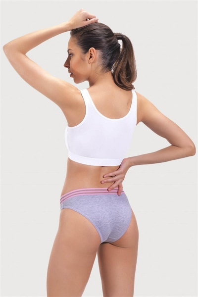 Хлопковые трусики слип CH0338 grey